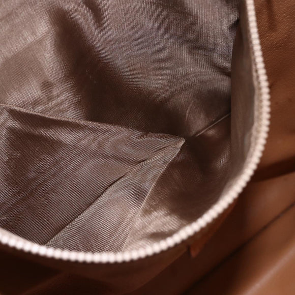 CELINE Macadam Canvas Hand Bag PVC Leather Beige Gold Auth hk3111