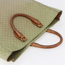 CELINE Macadam Canvas Hand Bag PVC Leather Beige Gold Auth hk3111-6