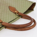 CELINE Macadam Canvas Hand Bag PVC Leather Beige Gold Auth hk3111-7