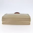 CELINE Macadam Canvas Hand Bag PVC Leather Beige Gold Auth hk3111-5