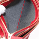 CELINE Trio large Shoulder Bag Leather Red Gold Auth hk3112-21