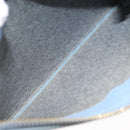 CELINE Trios Mall Shoulder Bag Leather Blue Gold Auth hk3113-11