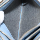 CELINE Trios Mall Shoulder Bag Leather Blue Gold Auth hk3113-21