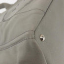 PRADA Canapa MM Hand Bag Canvas Gray Silver Auth hk3116-9