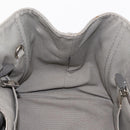 PRADA Canapa MM Hand Bag Canvas Gray Silver Auth hk3116-19