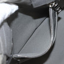 PRADA Canapa MM Hand Bag Canvas Gray Silver Auth hk3116-20