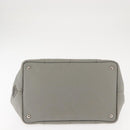 PRADA Canapa MM Hand Bag Canvas Gray Silver Auth hk3116-5