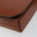 Christian Dior Shoulder Bag Leather Brown Gold Auth hk3117-10