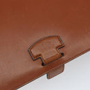 Christian Dior Shoulder Bag Leather Brown Gold Auth hk3117-14