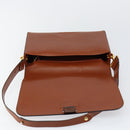 Christian Dior Shoulder Bag Leather Brown Gold Auth hk3117-16