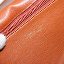 Christian Dior Shoulder Bag Leather Brown Gold Auth hk3117-17