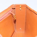 Christian Dior Shoulder Bag Leather Brown Gold Auth hk3117-19