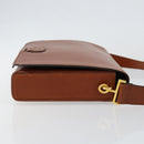Christian Dior Shoulder Bag Leather Brown Gold Auth hk3117-4