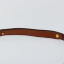 Christian Dior Shoulder Bag Leather Brown Gold Auth hk3117-8