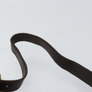 FENDI Zucchino Canvas Hand Bag Enamel Brown Gold Auth hk3118-8