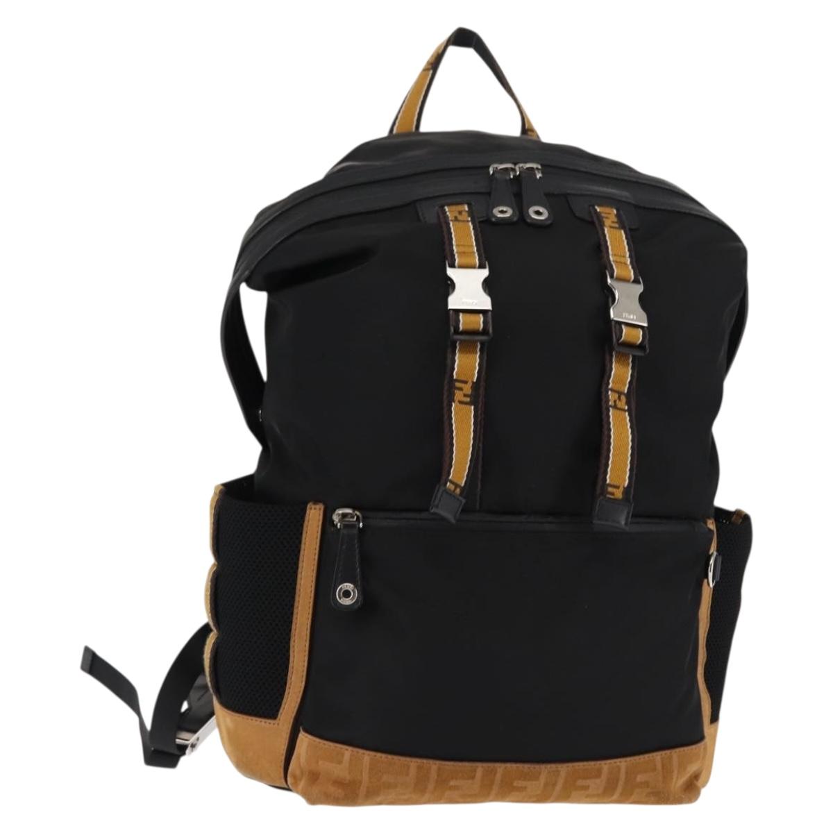 FENDI Zucca Canvas Backpack Black Silver Auth hk3119 FENDI Zucca Canvas Backpack Black Silver Auth hk3119 | Brand  main image 2