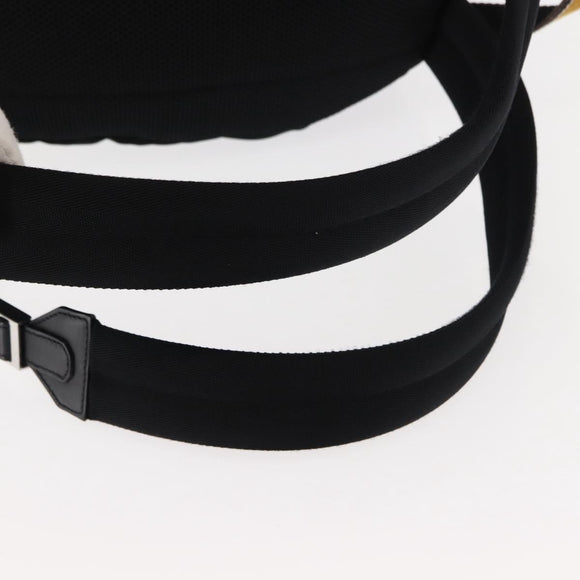 FENDI Zucca Canvas Backpack Black Silver Auth hk3119