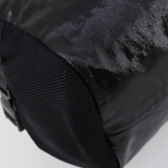 CHANEL Sports Boston Bag PVC Canvas Black Silver CC Auth hk3120