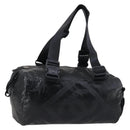 CHANEL Sports Boston Bag PVC Canvas Black Silver CC Auth hk3120-1