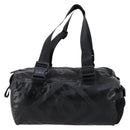 CHANEL Sports Boston Bag PVC Canvas Black Silver CC Auth hk3120-13