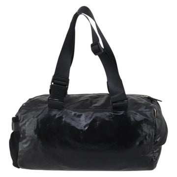 CHANEL Sports Boston Bag PVC Canvas Black Silver CC Auth hk3120 - 0