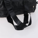 CHANEL Sports Boston Bag PVC Canvas Black Silver CC Auth hk3120-8