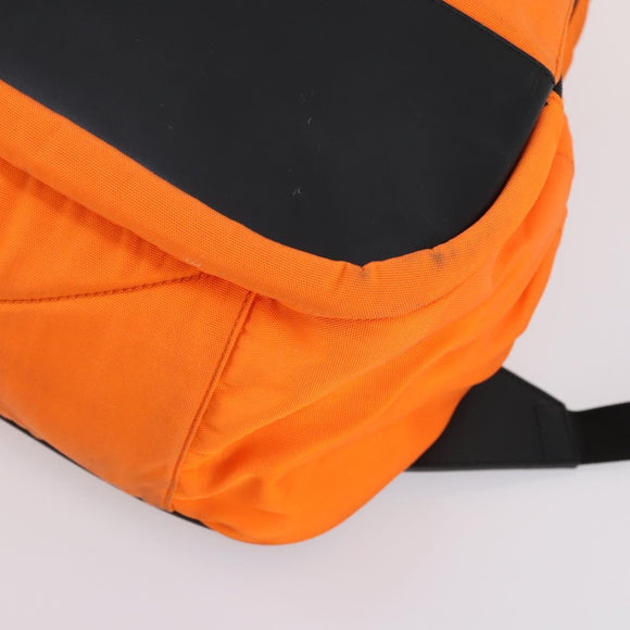GUCCI Backpack Nylon Orange Silver Auth hk3123