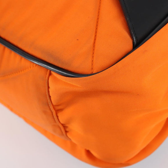 GUCCI Backpack Nylon Orange Silver Auth hk3123