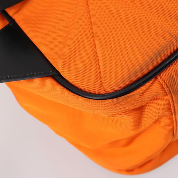 GUCCI Backpack Nylon Orange Silver Auth hk3123