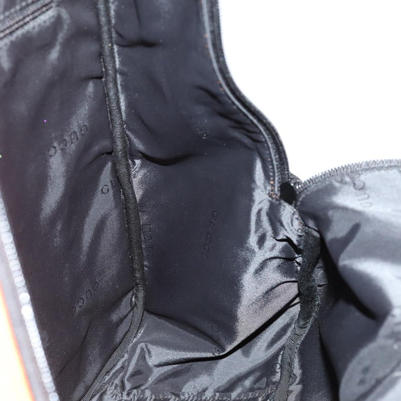 GUCCI Backpack Nylon Orange Silver Auth hk3123