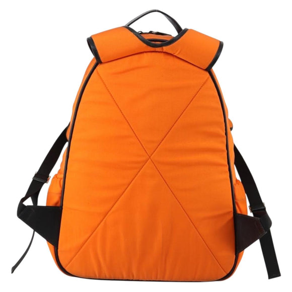 GUCCI Backpack Nylon Orange Silver Auth hk3123