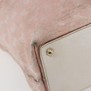 GUCCI GG Canvas Tote Bag Pink Gold 120836 Auth hk3124-14