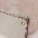 GUCCI GG Canvas Tote Bag Pink Gold 120836 Auth hk3124-15