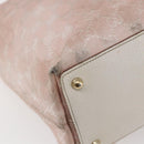 GUCCI GG Canvas Tote Bag Pink Gold 120836 Auth hk3124-16