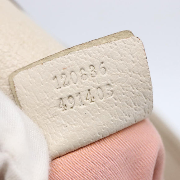 GUCCI GG Canvas Tote Bag Pink Gold 120836 Auth hk3124