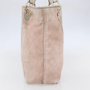 GUCCI GG Canvas Tote Bag Pink Gold 120836 Auth hk3124-3