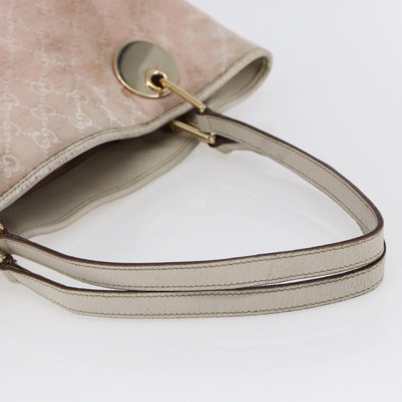 GUCCI GG Canvas Tote Bag Pink Gold 120836 Auth hk3124