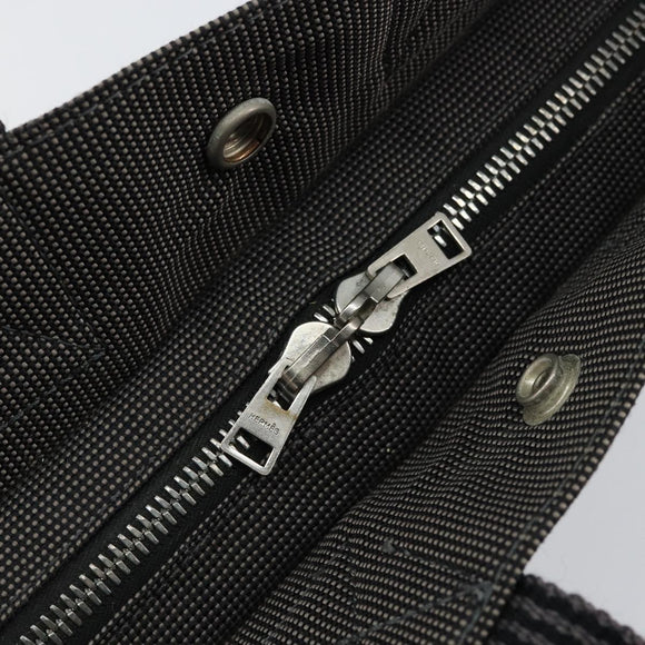 HERMES Her Line PM Tote Bag Canvas Gray Auth hk3125