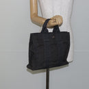 HERMES Her Line PM Tote Bag Canvas Gray Auth hk3125-21