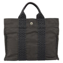 HERMES Her Line PM Tote Bag Canvas Gray Auth hk3125-2