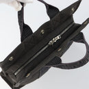 HERMES Her Line PM Tote Bag Canvas Gray Auth hk3125-6