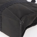 HERMES Her Line MM Hand Bag Canvas Gray Auth hk3126-9