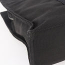 HERMES Her Line MM Hand Bag Canvas Gray Auth hk3126-14