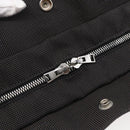 HERMES Her Line MM Hand Bag Canvas Gray Auth hk3126-10