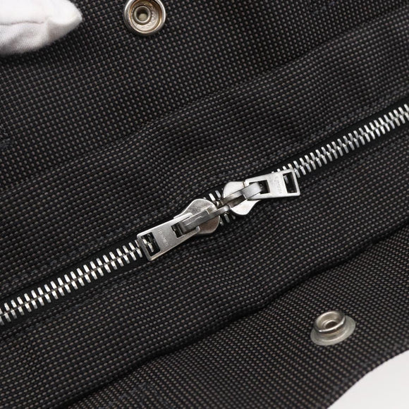 HERMES Her Line MM Hand Bag Canvas Gray Auth hk3126