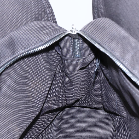 HERMES Her Line MM Hand Bag Canvas Gray Auth hk3126