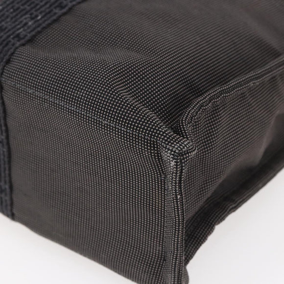 HERMES Her Line MM Hand Bag Canvas Gray Auth hk3127