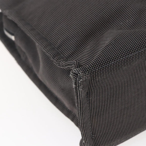 HERMES Her Line MM Hand Bag Canvas Gray Auth hk3127