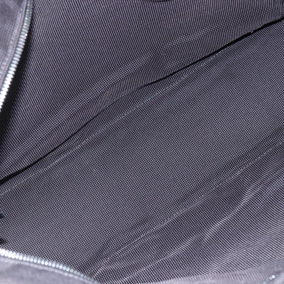 HERMES Her Line MM Hand Bag Canvas Gray Auth hk3127