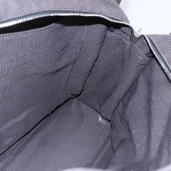 HERMES Her Line MM Hand Bag Canvas Gray Auth hk3127